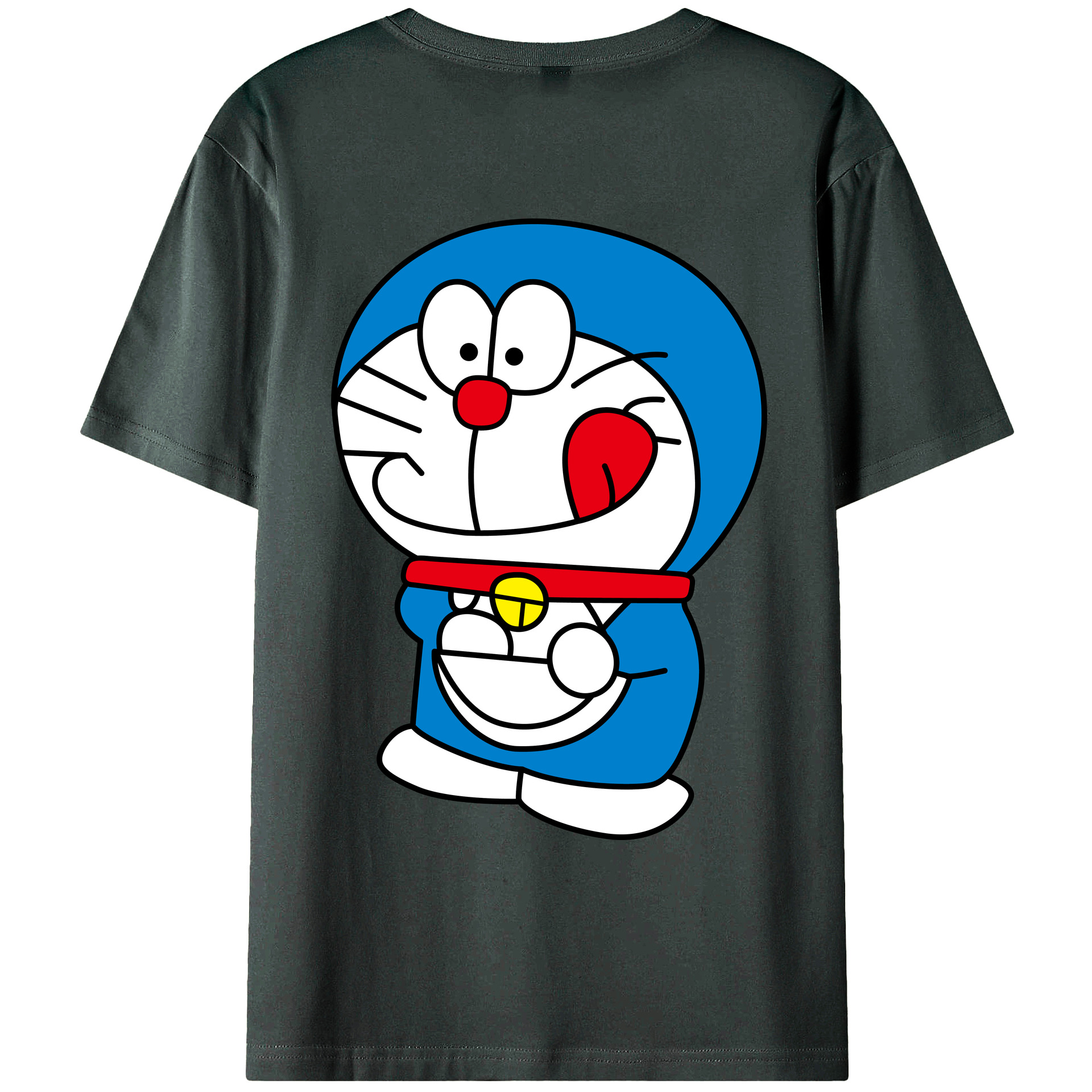 （画像用） ドラえもん Doraemon 綿100％ メンズ半袖Tシャツ（バックプリント） 通気性